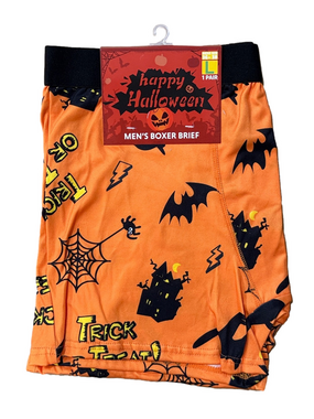 Mens Halloween "Trick Or Treat" Boxer Briefs - Size Large - NWT